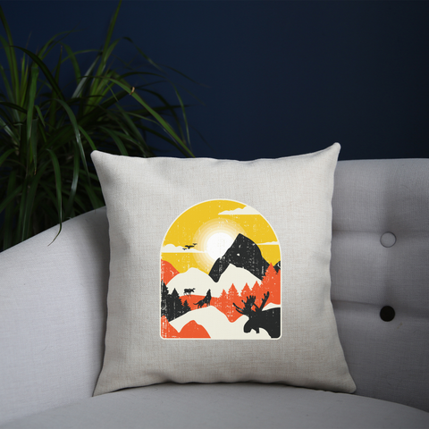 Mountains nature landscape cushion 40x40cm Cover +Inner