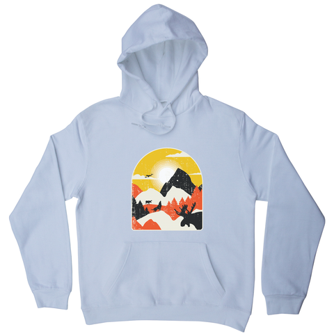 Mountains nature landscape hoodie White