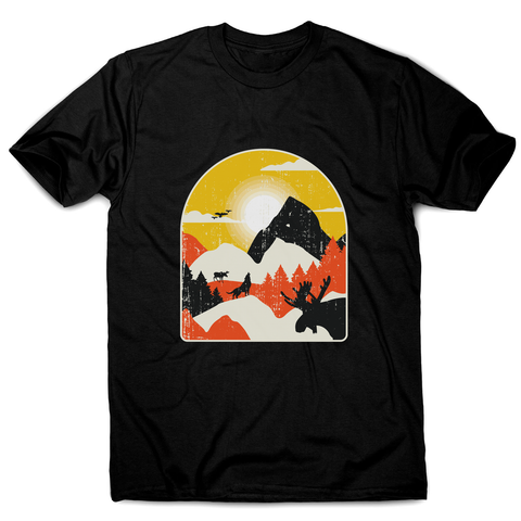 Mountains nature landscape men's t-shirt Black