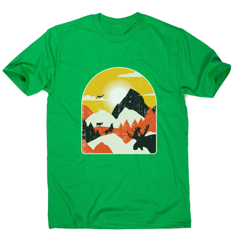 Mountains nature landscape men's t-shirt Green