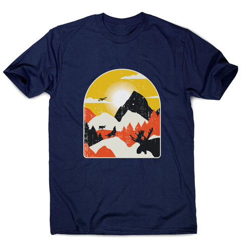 Mountains nature landscape men's t-shirt Navy