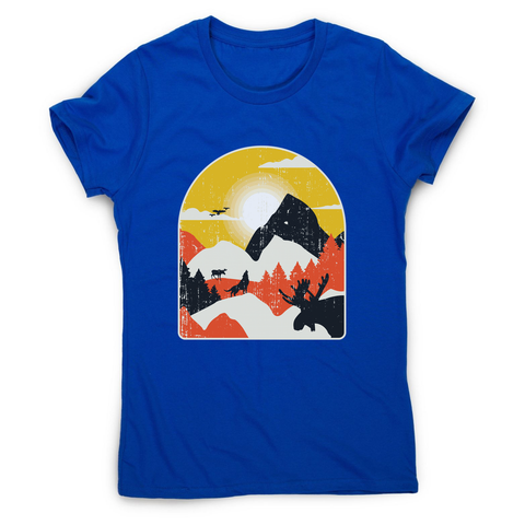 Mountains nature landscape women's t-shirt Blue