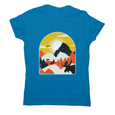 Mountains nature landscape women's t-shirt Sapphire