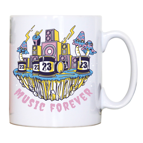 Music forever mug coffee tea cup White