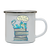My time is booked enamel camping mug White