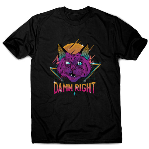 Neon party cat - men's funny premium t-shirt - Graphic Gear