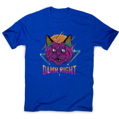 Neon party cat - men's funny premium t-shirt - Graphic Gear