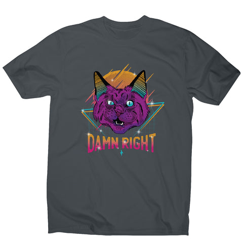 Neon party cat - men's funny premium t-shirt - Graphic Gear