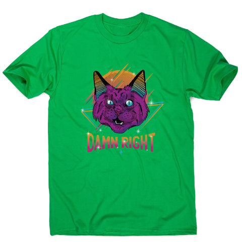 Neon party cat - men's funny premium t-shirt - Graphic Gear