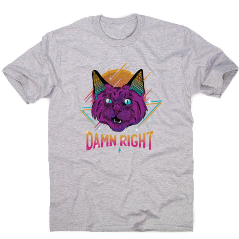 Neon party cat - men's funny premium t-shirt - Graphic Gear