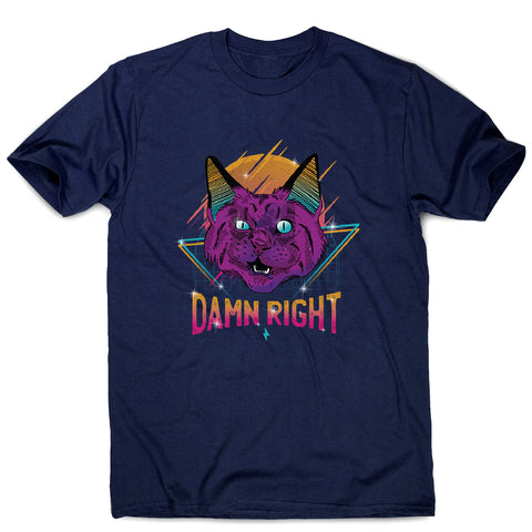 Neon party cat - men's funny premium t-shirt - Graphic Gear