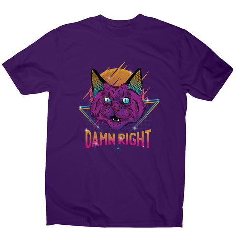 Neon party cat - men's funny premium t-shirt - Graphic Gear