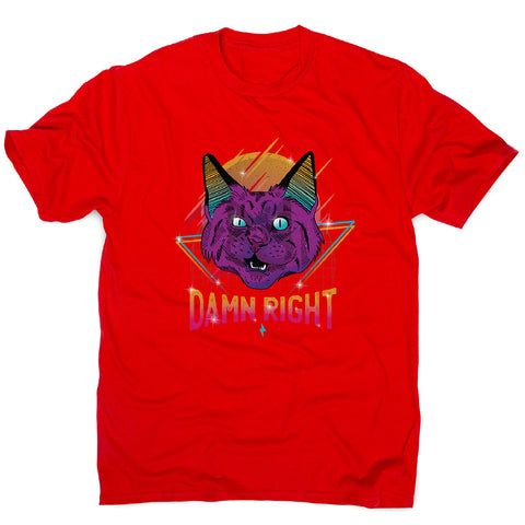 Neon party cat - men's funny premium t-shirt - Graphic Gear