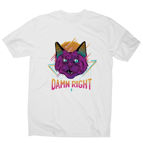 Neon party cat - men's funny premium t-shirt - Graphic Gear