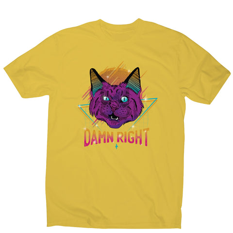 Neon party cat - men's funny premium t-shirt - Graphic Gear