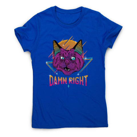 Neon party cat - women's funny premium t-shirt - Graphic Gear