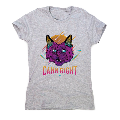 Neon party cat - women's funny premium t-shirt - Graphic Gear