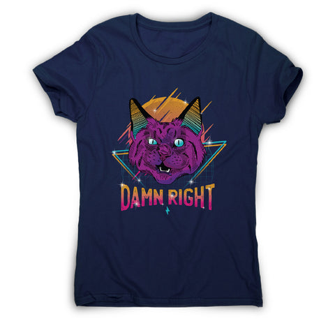 Neon party cat - women's funny premium t-shirt - Graphic Gear