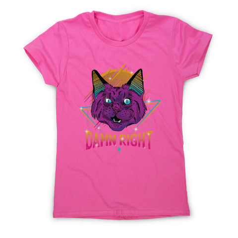 Neon party cat - women's funny premium t-shirt - Graphic Gear
