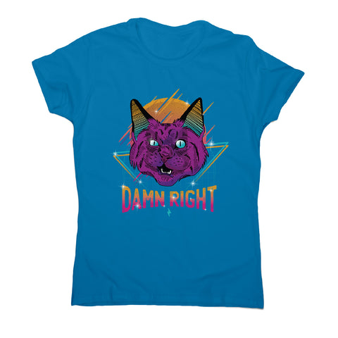 Neon party cat - women's funny premium t-shirt - Graphic Gear
