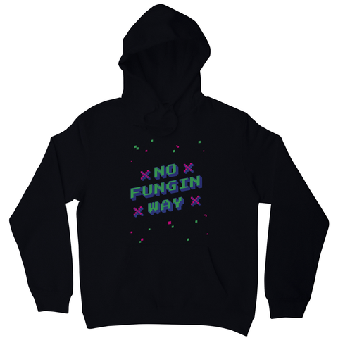 NFT funny quote pixel art hoodie Black