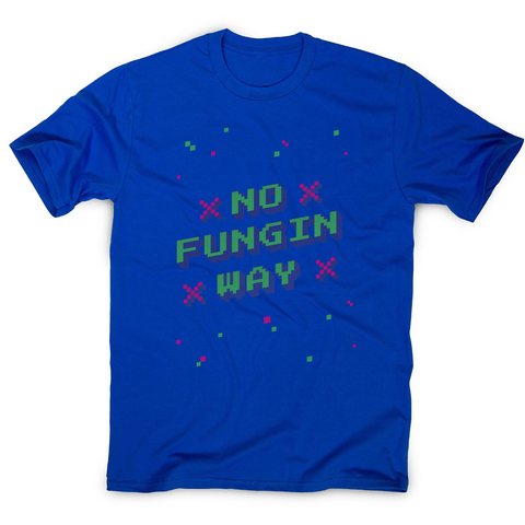 NFT funny quote pixel art men's t-shirt Blue