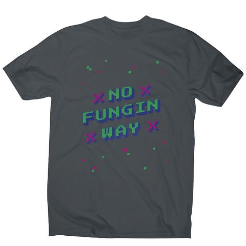 NFT funny quote pixel art men's t-shirt Charcoal