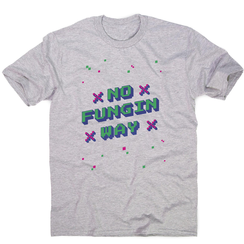 NFT funny quote pixel art men's t-shirt Grey