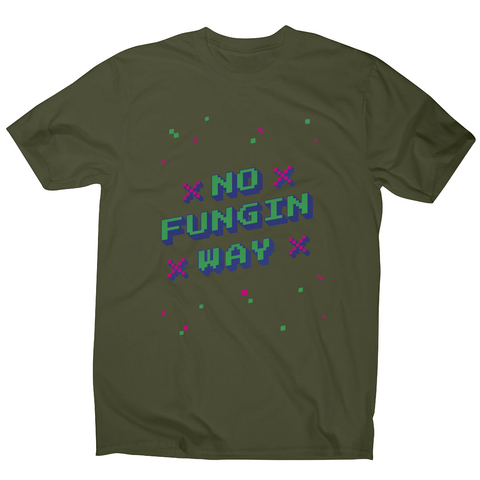 NFT funny quote pixel art men's t-shirt Military Green