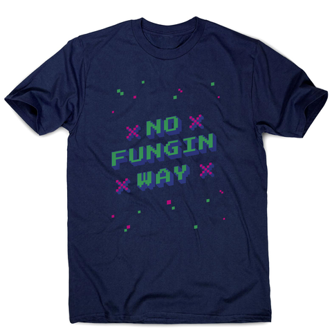 NFT funny quote pixel art men's t-shirt Navy