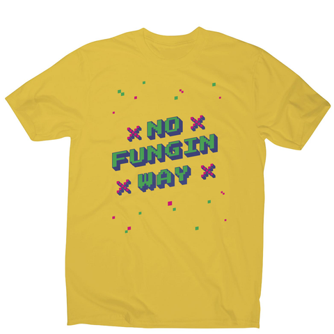 NFT funny quote pixel art men's t-shirt Yellow