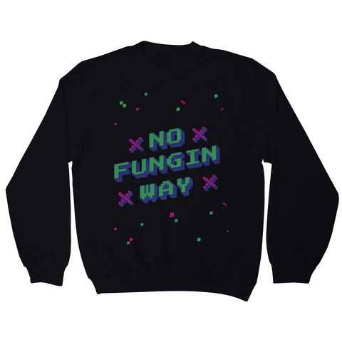 NFT funny quote pixel art sweatshirt Black