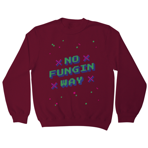 NFT funny quote pixel art sweatshirt Burgundy
