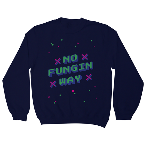 NFT funny quote pixel art sweatshirt Navy