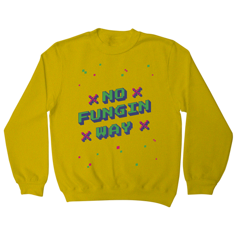 NFT funny quote pixel art sweatshirt Yellow