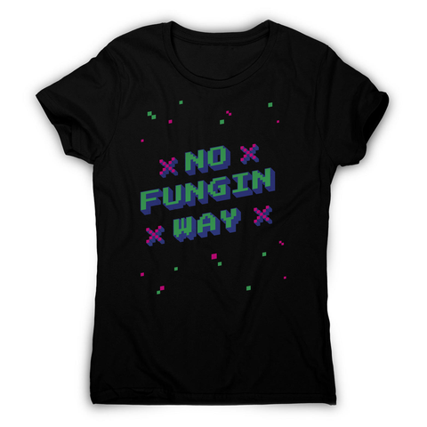 NFT funny quote pixel art women's t-shirt Black