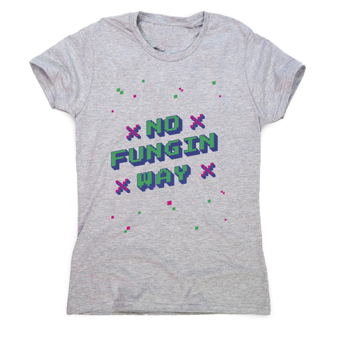 NFT funny quote pixel art women's t-shirt Grey
