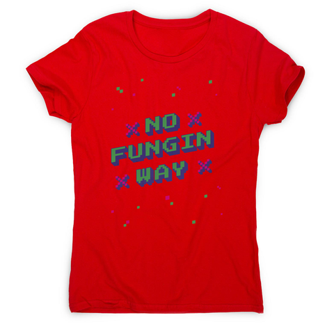 NFT funny quote pixel art women's t-shirt Red