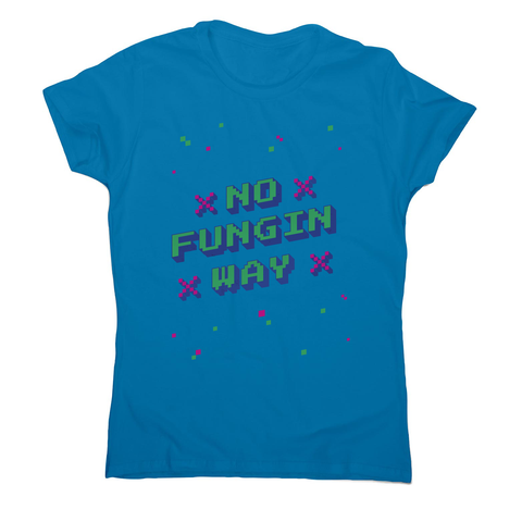 NFT funny quote pixel art women's t-shirt Sapphire