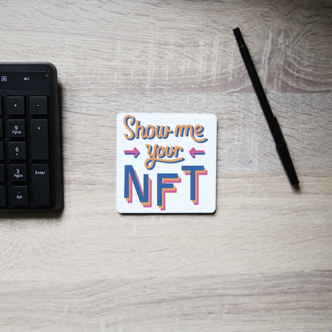 NFT technology funny quote coaster drink mat Set of 2