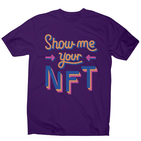 NFT technology funny quote men's t-shirt Purple