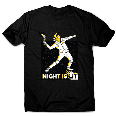Night is lit - men's funny illustrations t-shirt - Graphic Gear