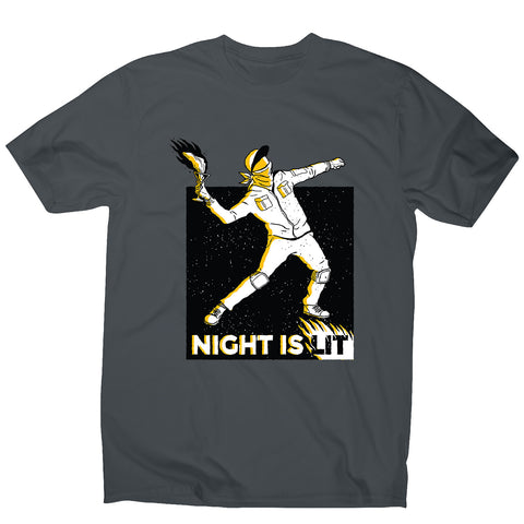 Night is lit - men's funny illustrations t-shirt - Graphic Gear