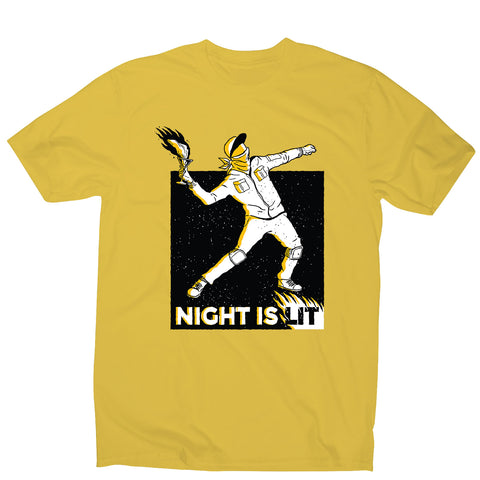 Night is lit - men's funny illustrations t-shirt - Graphic Gear