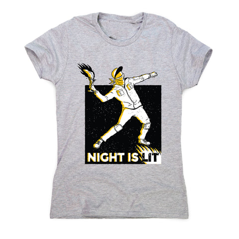 Night is lit - women's funny illustrations t-shirt - Graphic Gear