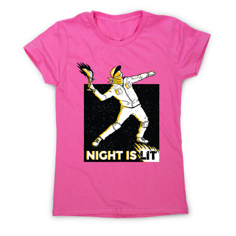 Night is lit - women's funny illustrations t-shirt - Graphic Gear