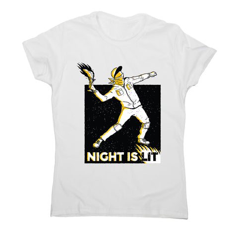 Night is lit - women's funny illustrations t-shirt - Graphic Gear