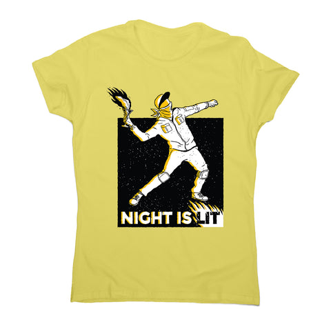 Night is lit - women's funny illustrations t-shirt - Graphic Gear