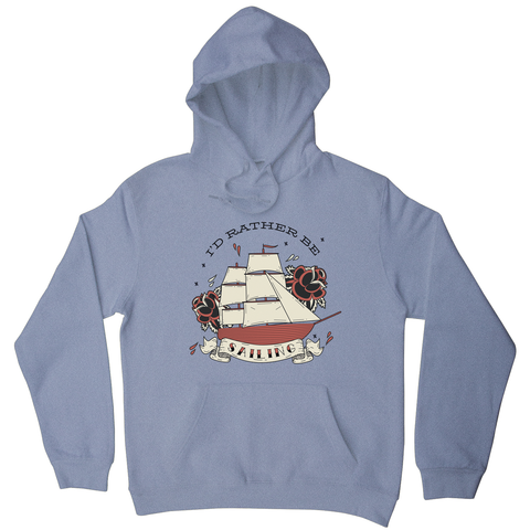 Nautical ship sailing ocean hoodie Grey