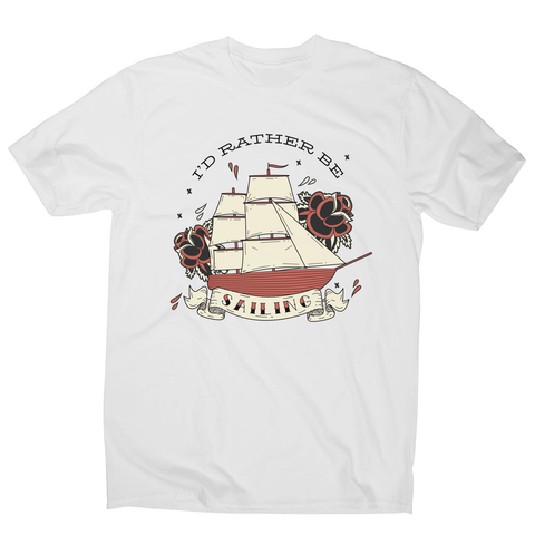 Nautical ship sailing ocean men's t-shirt White
